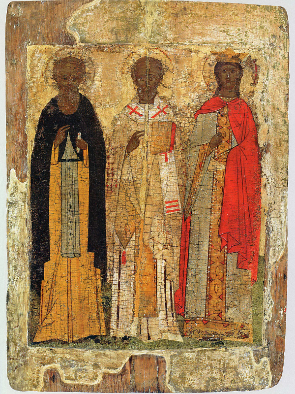 Прпдб. Сергий Радонежский, св. Николай Чудотворец и вмч. Екатерина 