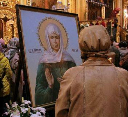 L'icona della Beata Matrona di Mosca e una particella della cintura della Madre di Dio furono portate ad Arkhangelsk