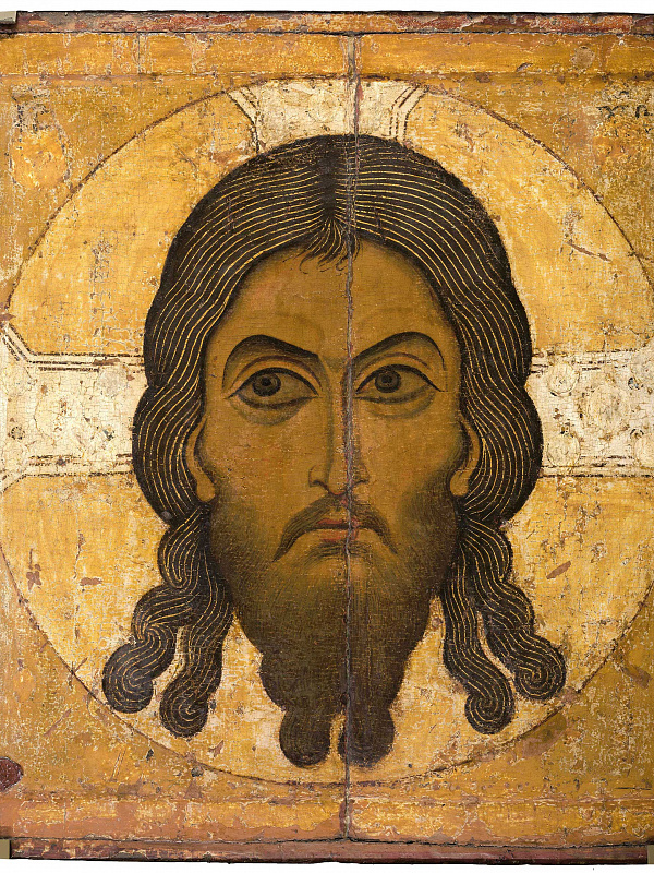 Спас Нерукотворный, на чрепии (двусторонняя выносная икона)