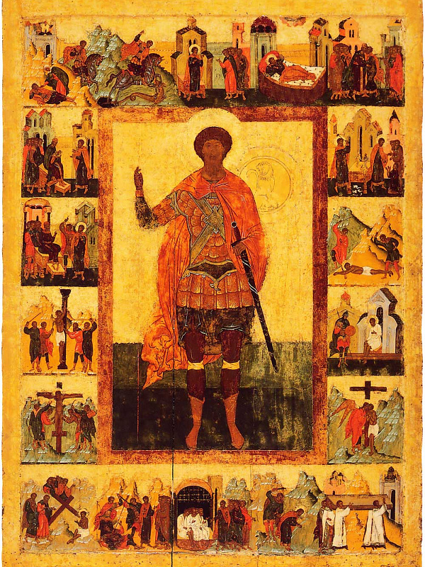 Вмч. Феодор Стратилат, в житии 