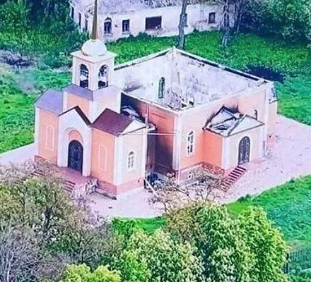 В результате атаки со стороны ВСУ сгорел Покровский храм в поселке Теткино Курской области