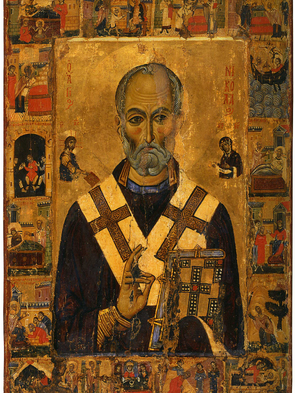 Николай Чудотворец, с житием (Синайская)  