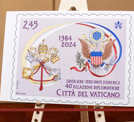 Ватикан выпустил памятную марку, посвященную 40-летию установления дипломатических отношений с США