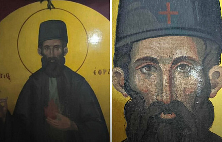 В греческой больнице мироточит икона прмч. Ефрема Нового, Неамакрийского Чудотворца