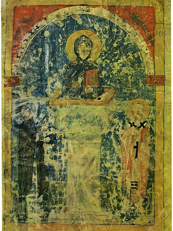 Прпдб. Симеон Столпник и избранные святые (книжная миниатюра) 