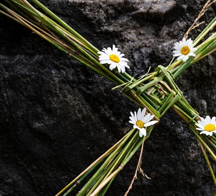 St. Brigid of Ireland and her unmistakable Irish cross