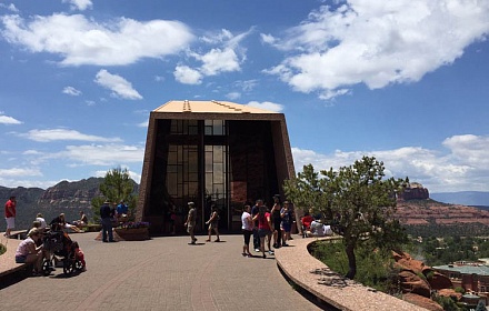 Capilla de la Santa Cruz en el Santuario de Vida Silvestre de Arizona