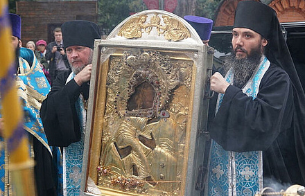Икона Божией Матери «Умиление» из Псково-Печерского монастыря прибыла на Кубанскую землю