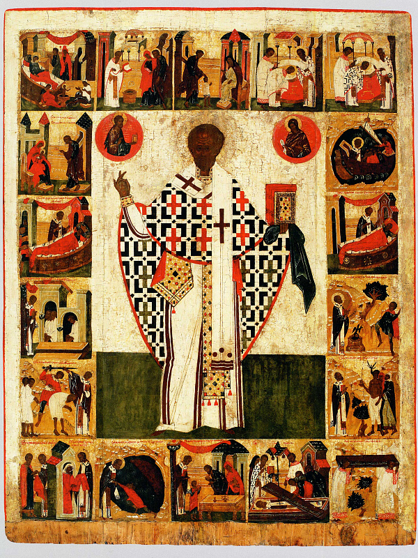 Никола Зарайский, с клеймами жития (Ростовская)  