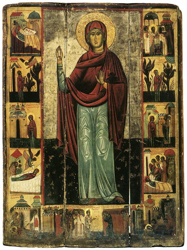 Преподобная Параскева Тырновская, со сценами жития  