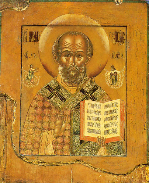 Св. Николай Чудотворец, с Никейским чудом (Палех) 