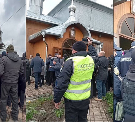 В Верхних Становцах на Буковине «ПЦУ» при помощи полиции захватила храм Украинской Православной Церкви