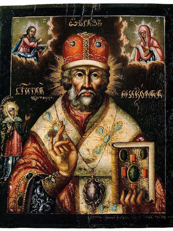 Святитель Николай Чудотворец, с предстоящей великомученицей Параскевой Иконийской  