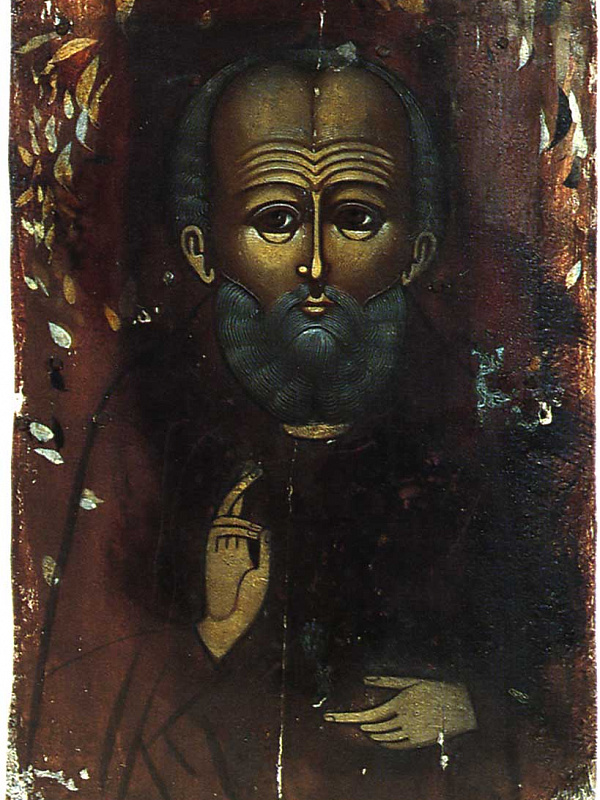 Никола Угодник (щепная икона-подокладница)  