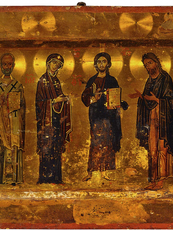 Святитель Николай Чудотворец и трехфигурный деисус 