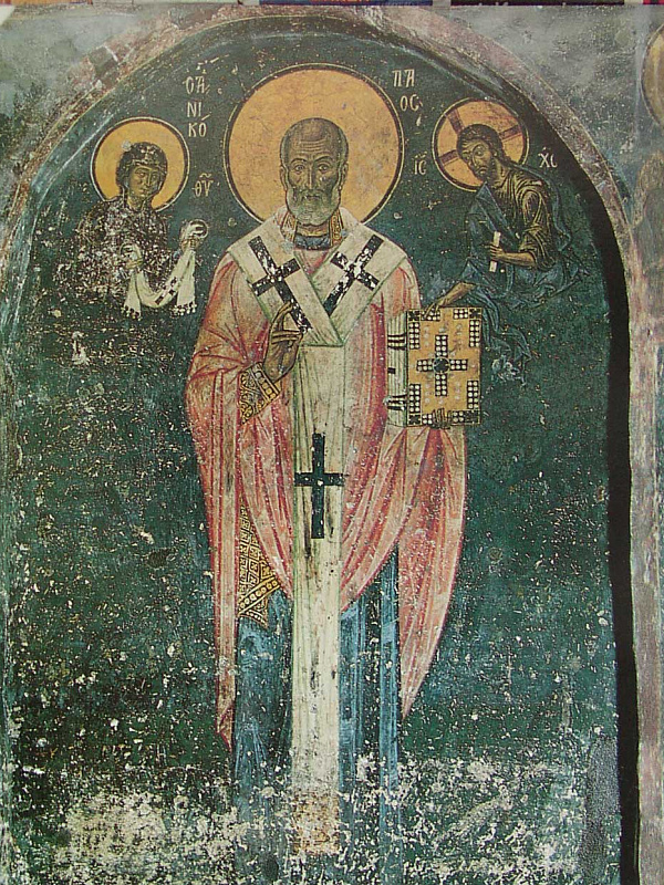 Святитель Николай Чудотворец, греческая фреска