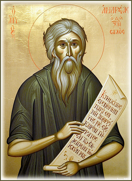 Андрей Константинопольский, Христа ради юродивый